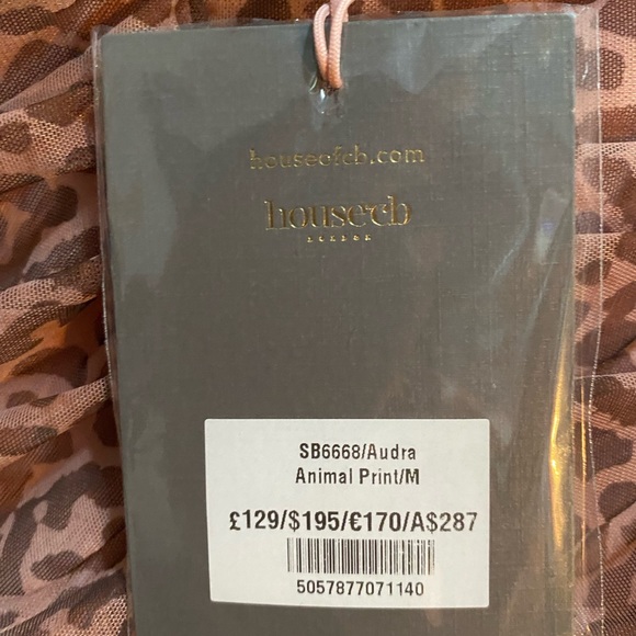 House CB London Dress, NWTSize M, strap shoulders, Pink Cheetah print - Picture 3 of 5